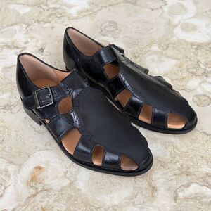 NEW! Souliers Vigs Leather Fishermen Sandals Made in Quebec Styled in Italy
